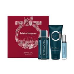 Salvatore Ferragamo Ferragamo Intense Leather 100ml Apă De Parfum + 100ml Gel de duș + 10ml Apă De Parfum