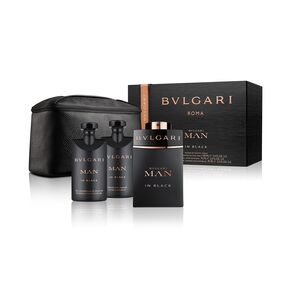 Bvlgari Man In Black 100ml Apă De Parfum + 75ml After Shave Balsam + 75ml Gel de duș + Pouch