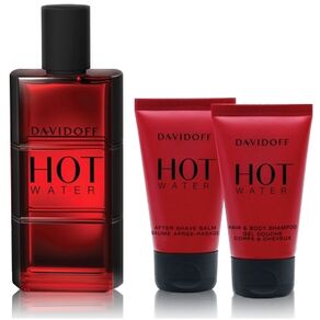 Davidoff Hot Water Men 30ml Apă De Toaletă + 50ml After Shave Balsam + 50ml Gel de duș