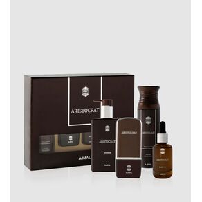 Ajmal Aristocrat 75ml Apă De Parfum + 200ml Deodorant Spray + 200ml Gel de duș + 30ml Beard Oil