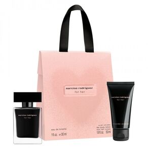 Narciso Rodriguez For Her 30ml Apă De Toaletă + 50ml Loțiune de corp + Shopping Bag